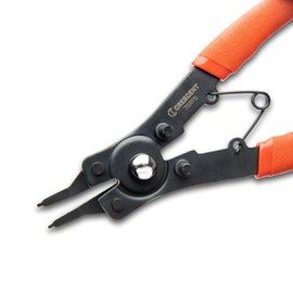 Crescent 5 Piece Snap Ring Pliers Set - Lock Ring Pliers for Internal & External Snap Rings - Removes & Installs Snap Rings - With 4 Interchangeable Heads & Dipped Handles - 7SRPS