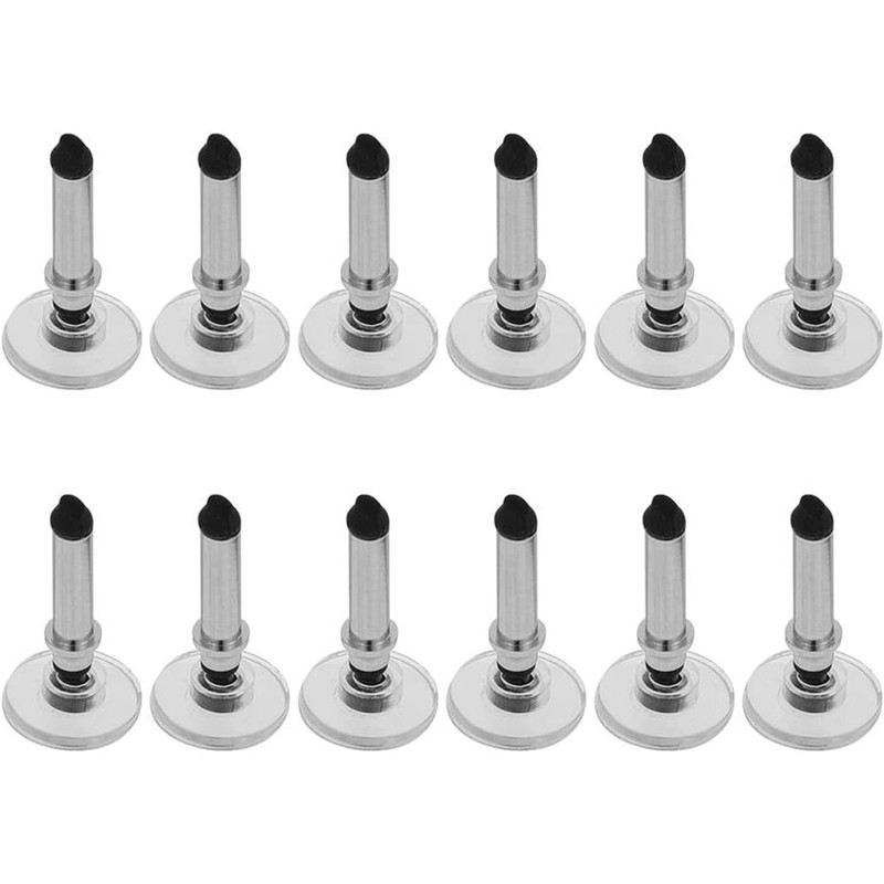 12 Pcs Silver Universal Stylus Replacement Tips,Universal Disc Tips Round