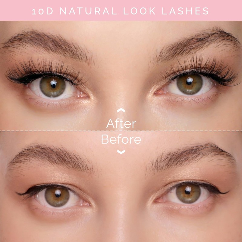 Renata Beauty 10D Natural Look [C Curl] Individual Eyelashes for