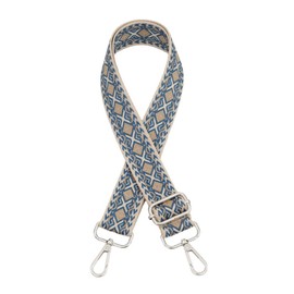 Adjustable Shoulder Strap for Bags Women and Men, 3.8 cm Wide Diamond Shoulder Strap, Adjustable Length 75-130 cm Shoulder Strap, for Handbags, Carry Bags, Silver Buckle, Khaki Lake Blue