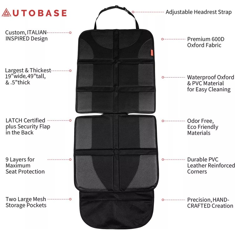 Autobase Waterproof Car Seat Protector for Child Car Seat |