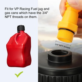 Magicfour Fuel Jug Hose for VP Racing Fuel Jug with Spout Cap, 3 pcs Leak Proof Gas Can Spout Replacement W/Leak Proof Vent Cap Kit, 3/5/5.5 Gallon Gas Can, Fuel Gas Tank Nozzle Quick Fill Bendable