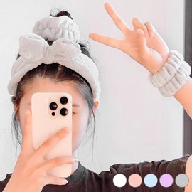 Unique Cell Ribbon Hair Wristband for Face Washing ELT-016