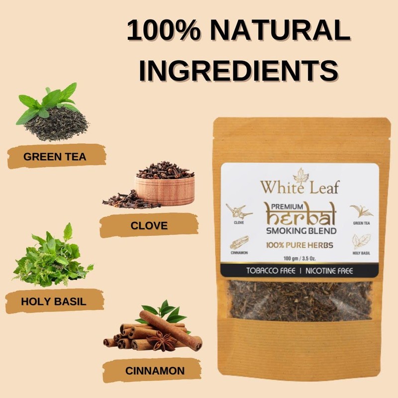 White Leaf White Leaf 100% Natural Flavour Herbal Smoking Blend