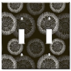 Art Plates - 2 Gang Toggle Decorative Metal Wall Plate - Wish Upon a Dandelion - (Made in USA)
