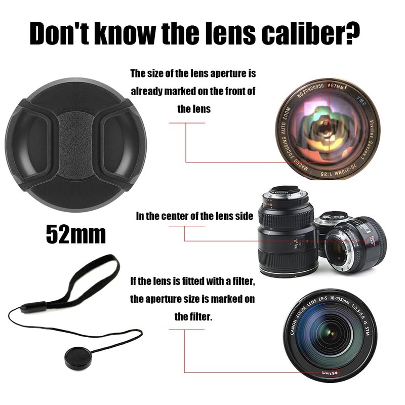 Front Lens Flap Set with Strap for D3000 D3100 D3200