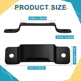 6 Pieces Metal Tape Measure Holder Clip Clip on Tape Measure Holster Clip Measuring Tape Belt Holder Occidental Measure Holster with 4 Pcs Rivets for Drill Leather Pocket Tool (Black)