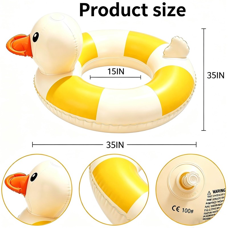 2PCS 35IN Pool Swim Ring Inflatable Pool Floats Water Fun