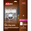 Avery Printable Static Cling Labels, 8.5" x 11", for Laser