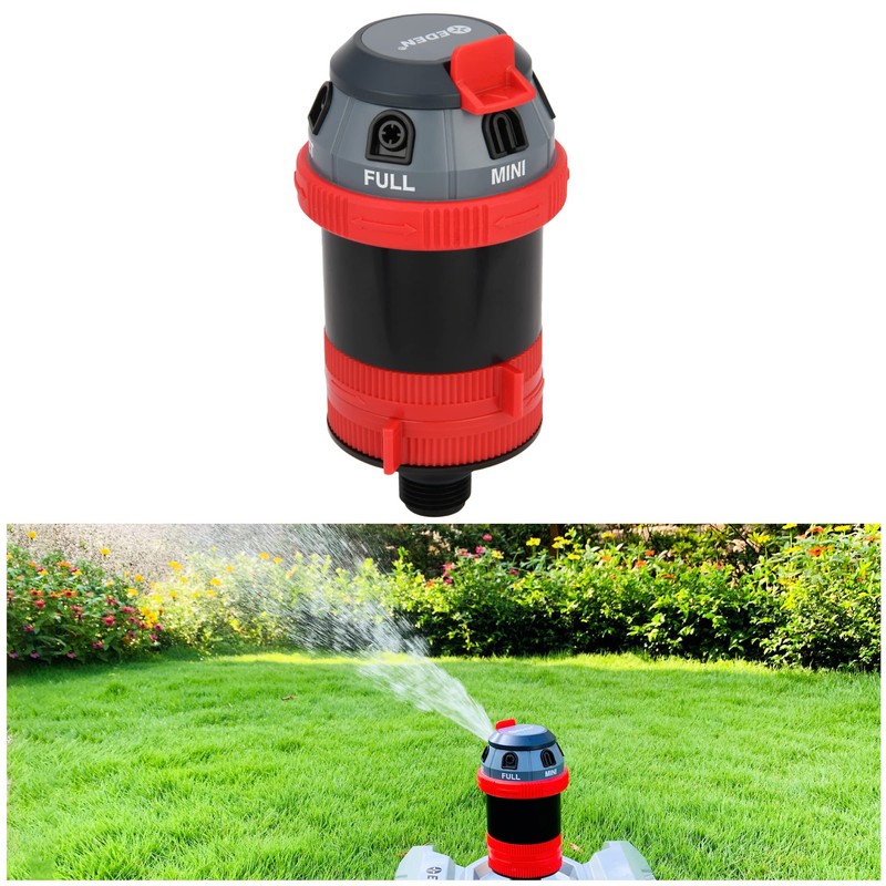 Eden 16039 Adjustable 6-Pattern Mobile Rotary Gear Drive Lawn &