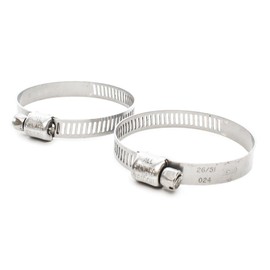 Pisces 51-70mm Stainless Steel Clips Hardware Tubing Clamps for 50mm Pond Hose - 2 Pack