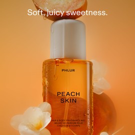 PHLUR Peach Skin Body Mist - Hair & Body Mist Fragrance - Peach, Plum, White Freesia & Sandalwood Body Spray