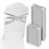 CHENGU 150 Pieces Spandex Stretch Chair Sashes Bows Elastic Chair