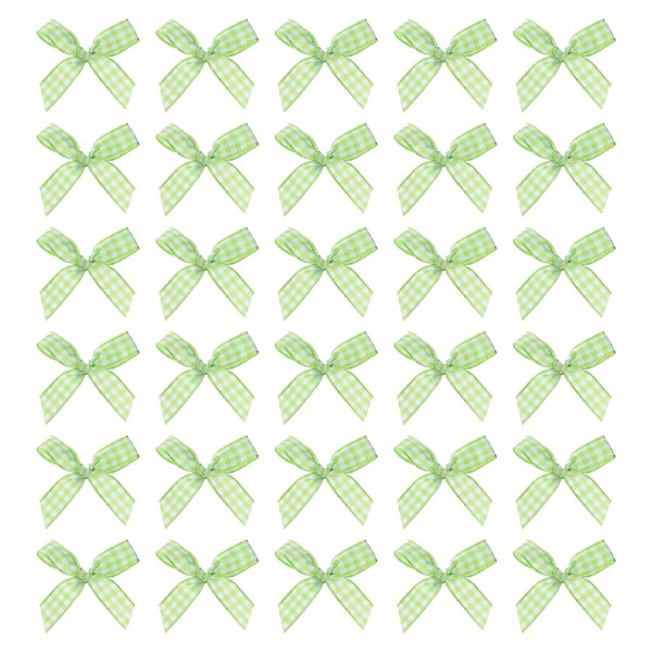 uxcell 200pcs Mini Gingham Ribbon Bows 2 Inch Small Tiny