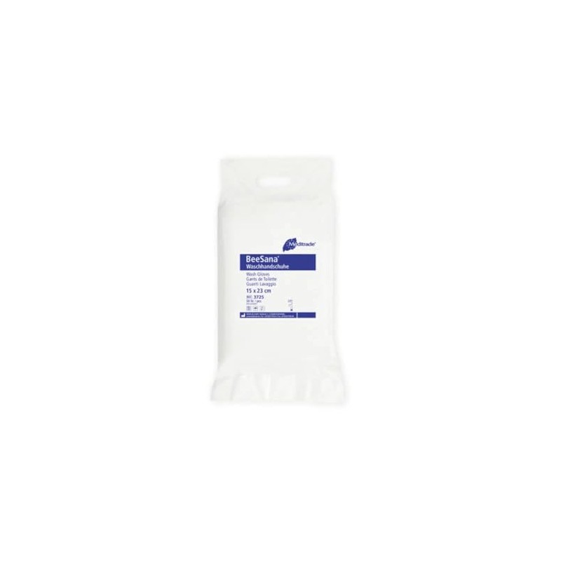 Meditrade 3725 Beesana Molton Wash Mitt White (Pack of 50)