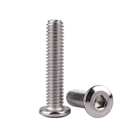 KOSJETHAS 1/4-20 x 1-1/2" Flat Head Socket Head Screw Furniture Bolts Countersunk Connector Screws, Stainless Steel 18-8 (304) Silver, Fully Threaded, 20 PCS