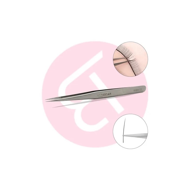 Juego De Pinzas 2 Pz Aplicación Extensiones De Pestaña Plata