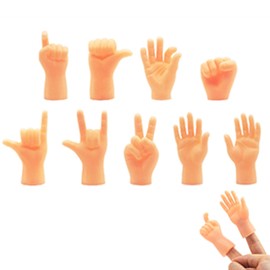 10 Pcs Tiny Hands Finger Puppets, Small Mini Little Hands Finger Puppets, Funny Finger Hand for Joke Toys, Finger Props Rock-Scissors Toys for Cat Dog Pets Playtime，mini hands little hands