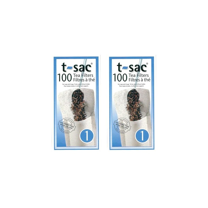 T-Sac Tea Filter Bags, Disposable Tea Infuser, Number 1-Size, 1-Cup
