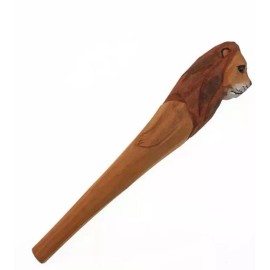 Handmade Lion Wooden Pen Hand Carved Wood Ballpoint Hand Made Handcrafted V08