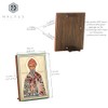 NKlaus Saint Spyridon Wooden Icon 10 x 12 cm Christian