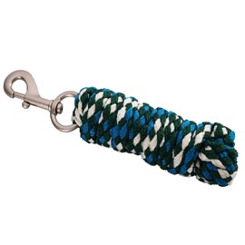 Merauno® Lead Rope for Horses - Tie Rope in Various Stylish Designs, Lead Rope, Pony, Donkey, Goat Long Knit with Carabiner Hook, Beige Green