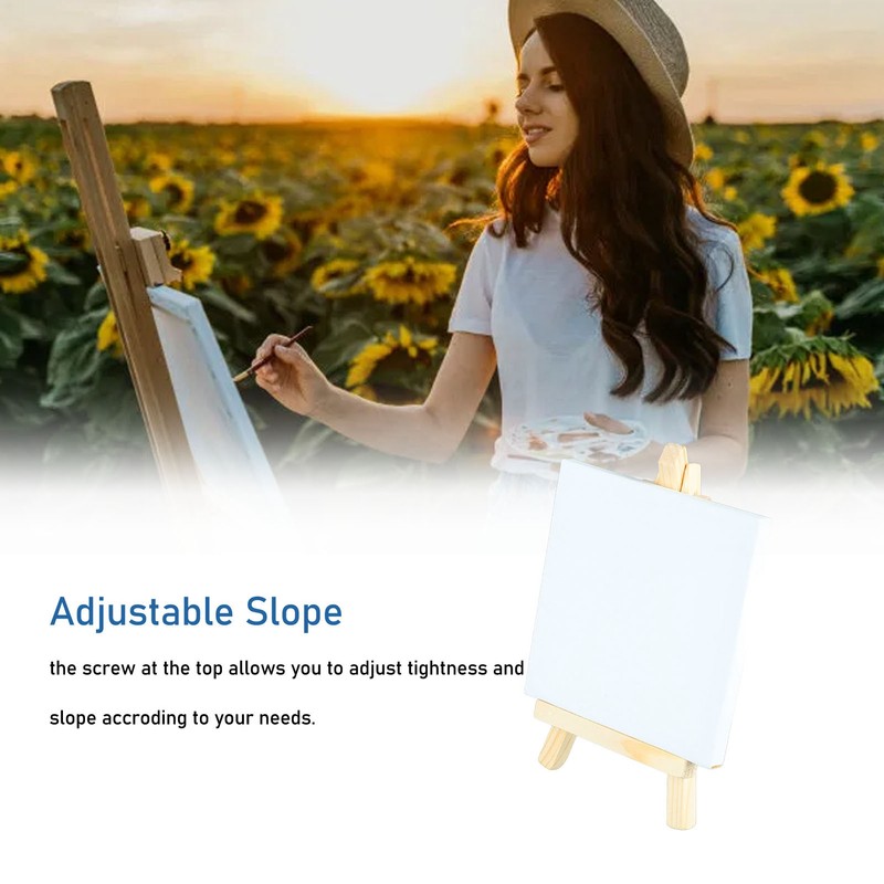 10Pcs Mini Easel Stand 5.9in High 3.1in Wide Adjustable Slope