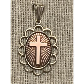 NEW ITEM SALE! VINTAGE HAND-CRAFTED RADIANT CROSS PENDANT/CHARM.