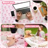 FYSUIMU Coquette Bow Makeup Mat Dual-Sided Leather Desk Pad Waterproof
