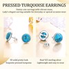 AIBAO Turquoise Earrings Sterling Silver Post Stud Earrings for Men