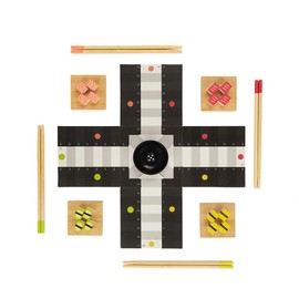 balvi Ludoshi Original Classic Game in Sushi Design Wood/Bamboo