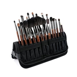 Black Travel Makeup Brush Holder,Waterproof Stand-Up Makeup Brushes Organizer, Portable Makeup Brush Holder Travel Case(only bag) (BAG-875-22)