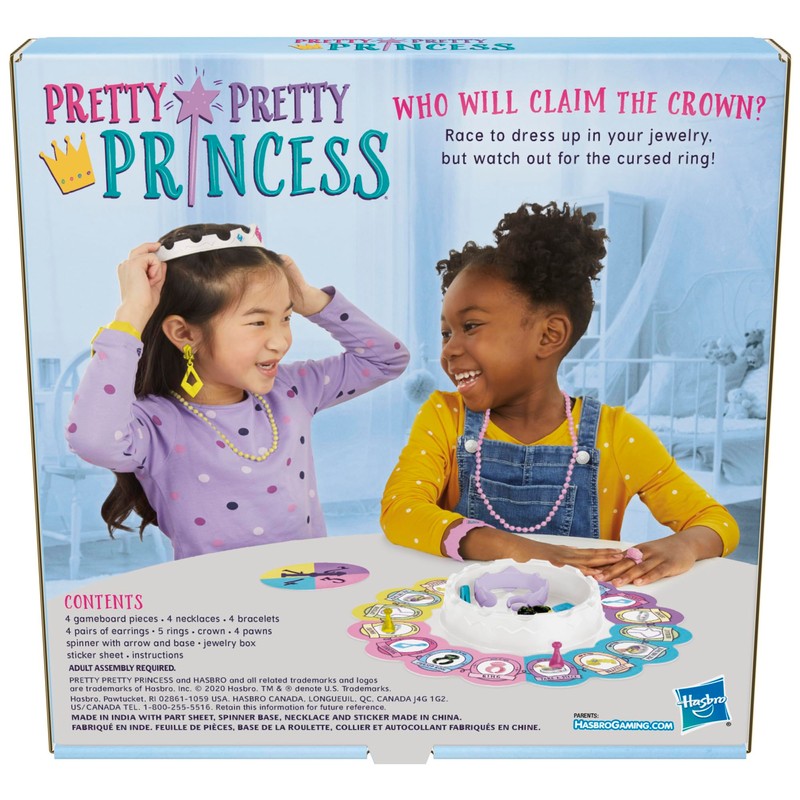 Pretty Pretty Princess Board Game, Classic Jewelry Dress-Up Games for