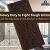 Heavy Duty XL Brown Scouring Pad 5 Pack. 10 x