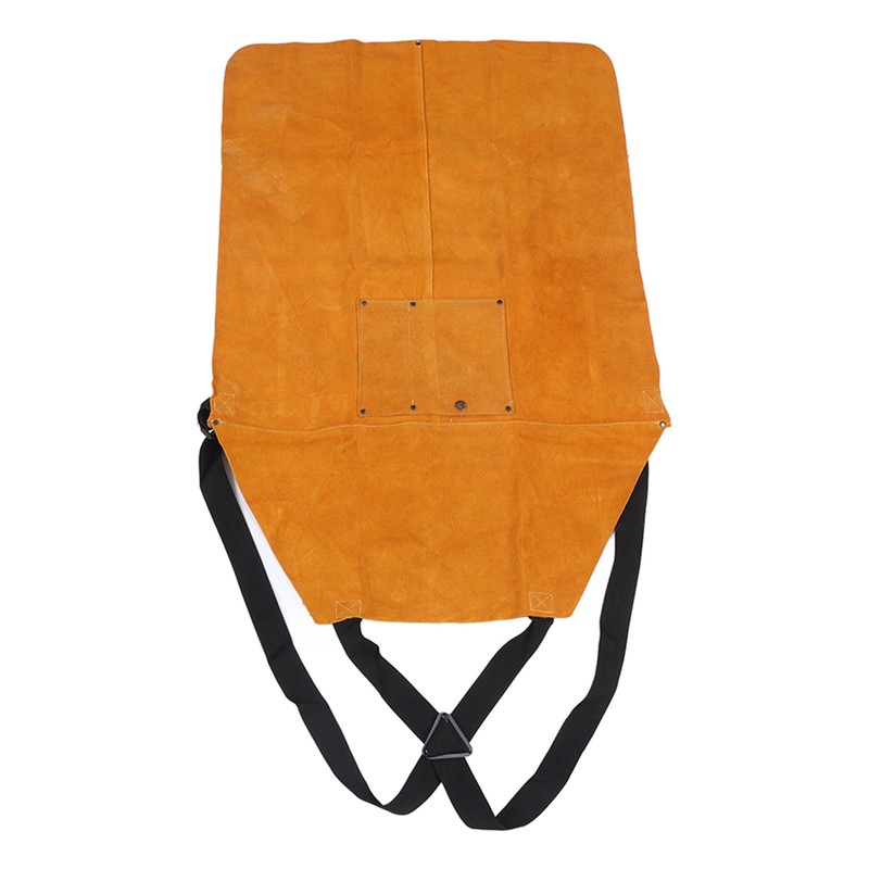 Welding Apron Leather Adjustable Strap Anti Splashing Flame Retardant for