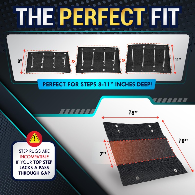 LATCH.IT RV Step Covers 4 Pack | 18-inch Wide Camper