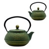 900ml Cast Iron Tea Kettle,SECHUDO Teapot Coated with Enameled Interior