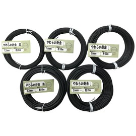 DAIDOHANT 10155969 Soft Wire Binding Wire, Black (Outer Diameter) 0.05 in (1.2 mm) x 6.6 ft (20 m)