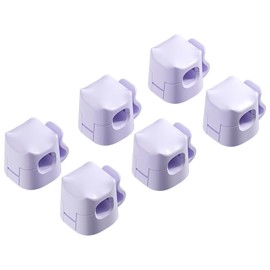 JIYHF 6 Pack Cable Clips - Adhesive Cord Organizer for Home Office Desk, Phone, Car, Wall, Desktop, Nightstand - Cable Management Solution（Purple）