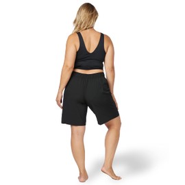 Maui Mermaids Pantalón corto de traje de baño para mujer, tallas grandes, Negro, 2X