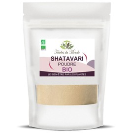 Herbes du Monde – Bio-Shatavari-Pulver – Der Verbündete des weiblichen Wohlbefindens – Premium-Qualität, 100% rein und vegan – 1 Beutel mit 200 g AB-zertifiziert