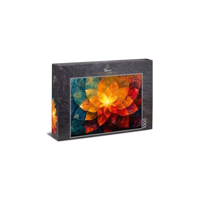 Puzzle da 1000 pezzi con fiori di luce, a forma