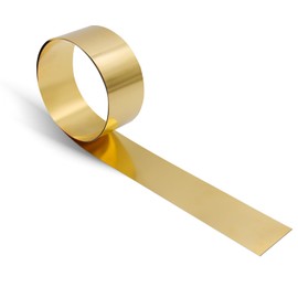 Uxney - Rollo de lámina de latón, hojas de lámina dorada de 1000 mm x 50 mm x 0,4 mm para manualidades, reparaciones eléctricas, proyectos de bricolaje