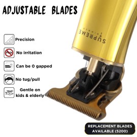 Supreme Trimmer Professional Adjustable Replacement Blade 52100G | Set for ST5200, ST5210, ST5220, T-Shaper | Gold