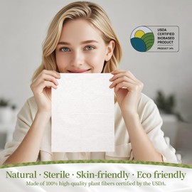 Face Towels Dry Ultra Soft Disposable Makeup Remover Towels, Biodegradable, Lint-Free & Gentle for Sensitive Skin, 10" x 12", Travel, Cleaning 15 Count (Pack of 1)