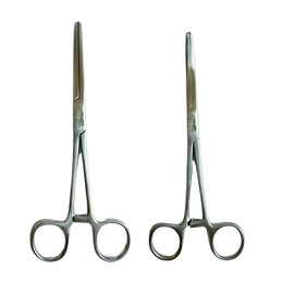 Pack of 2 Pieces Straight & Curved 8'' Fish Removing Unhooking Line Cutter Sea Carp Fly Fishing Forceps