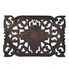 AeraVida Thai Daisy Floral Hand Carved Teak Wood Wall Art