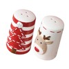 BIUDECO Cartoon Style Christmas Salt Pepper Ceramic Spice Jars Kitchen