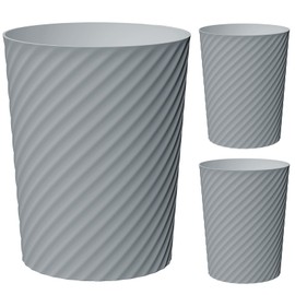 Verveorig Bathroom Garbage Can 3 Pack 6.8L/1.8 Gallon Small Garbage Can, Round Plastic Trash Can, Slim Waste Basket for Bedroom, Bathroom, Kitchen, Living Room, Office, Car, RV