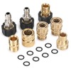 SWAWIS 8 Pieces Pressure Washer Adapter Set, M22-14mm Female Thread
